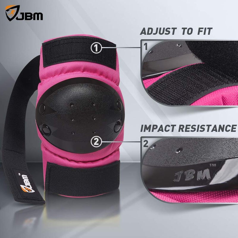 JBM Adult & Kids Knee Pads Elbow Pads and Wrist Guards for Inline Skating, Roller Skating, Skateboarding, Scootering - Image 2